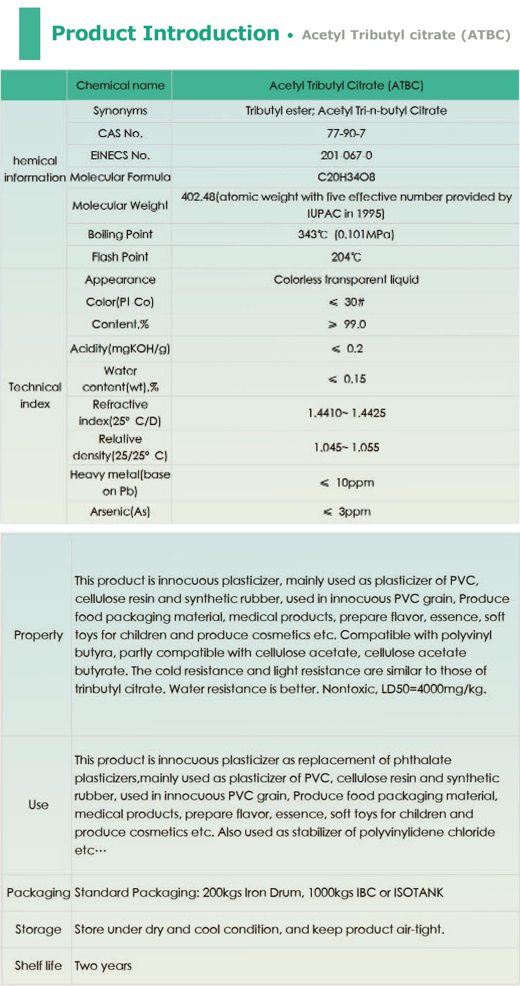 Acetyl Tributyl Citrate (ATBC)